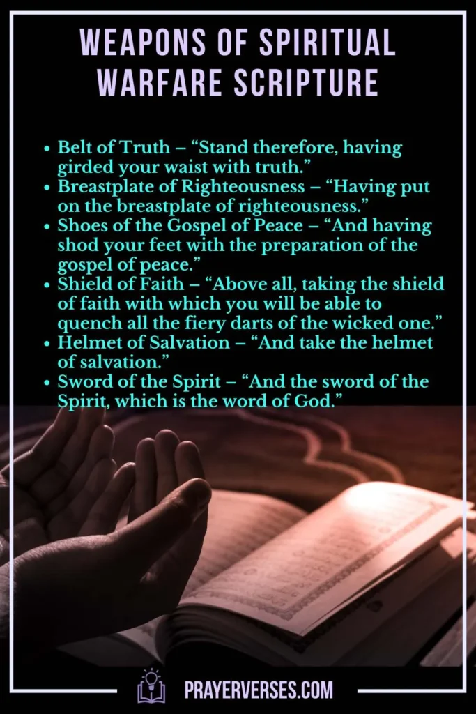 Weapons of Spiritual Warfare Scripture